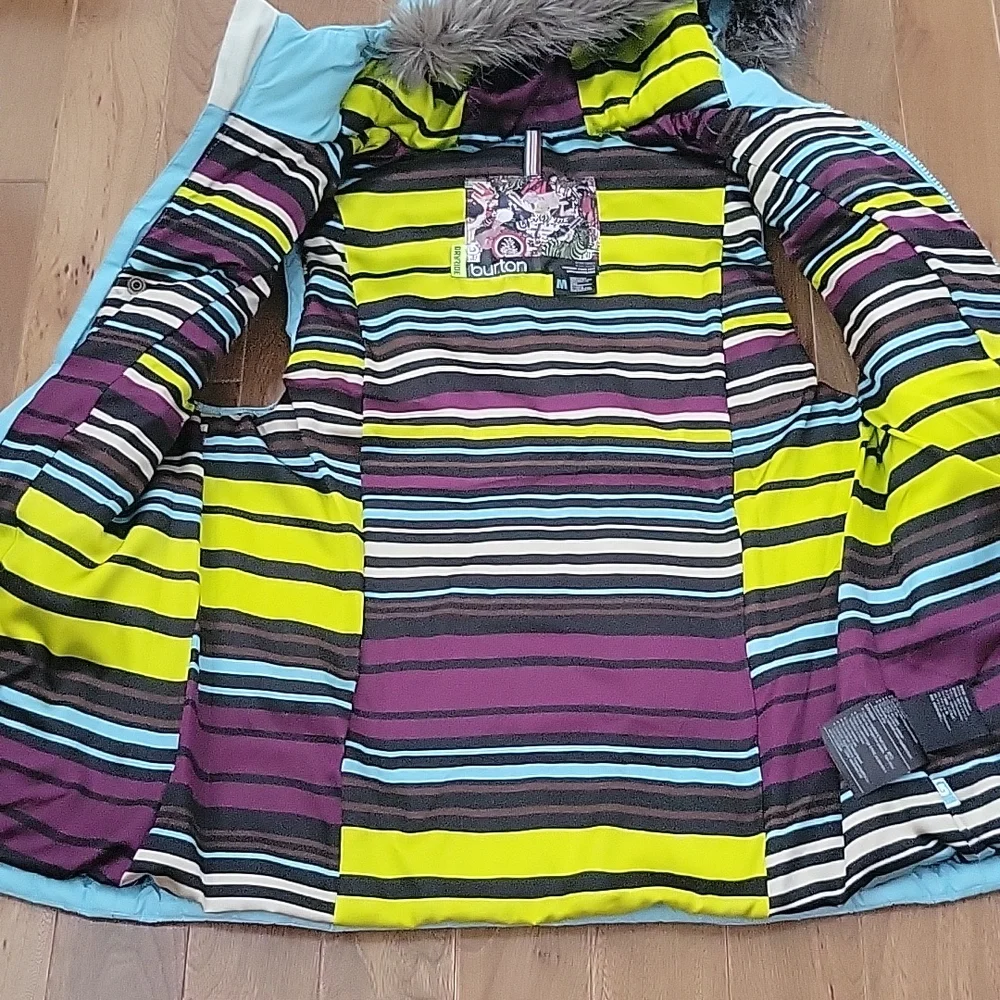 Burton Dry Ride Light Blue‎ Hooded Snowboard Vest Medium